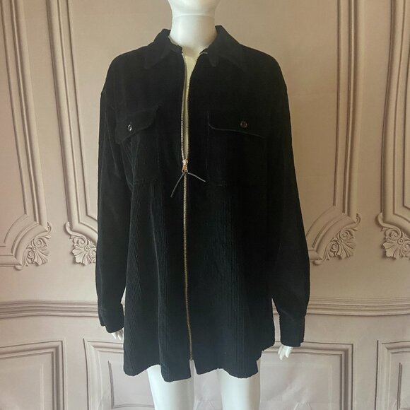 🍀🍀Jones New York Sport Black Corduroy Jacket Large - Picture 1 of 7